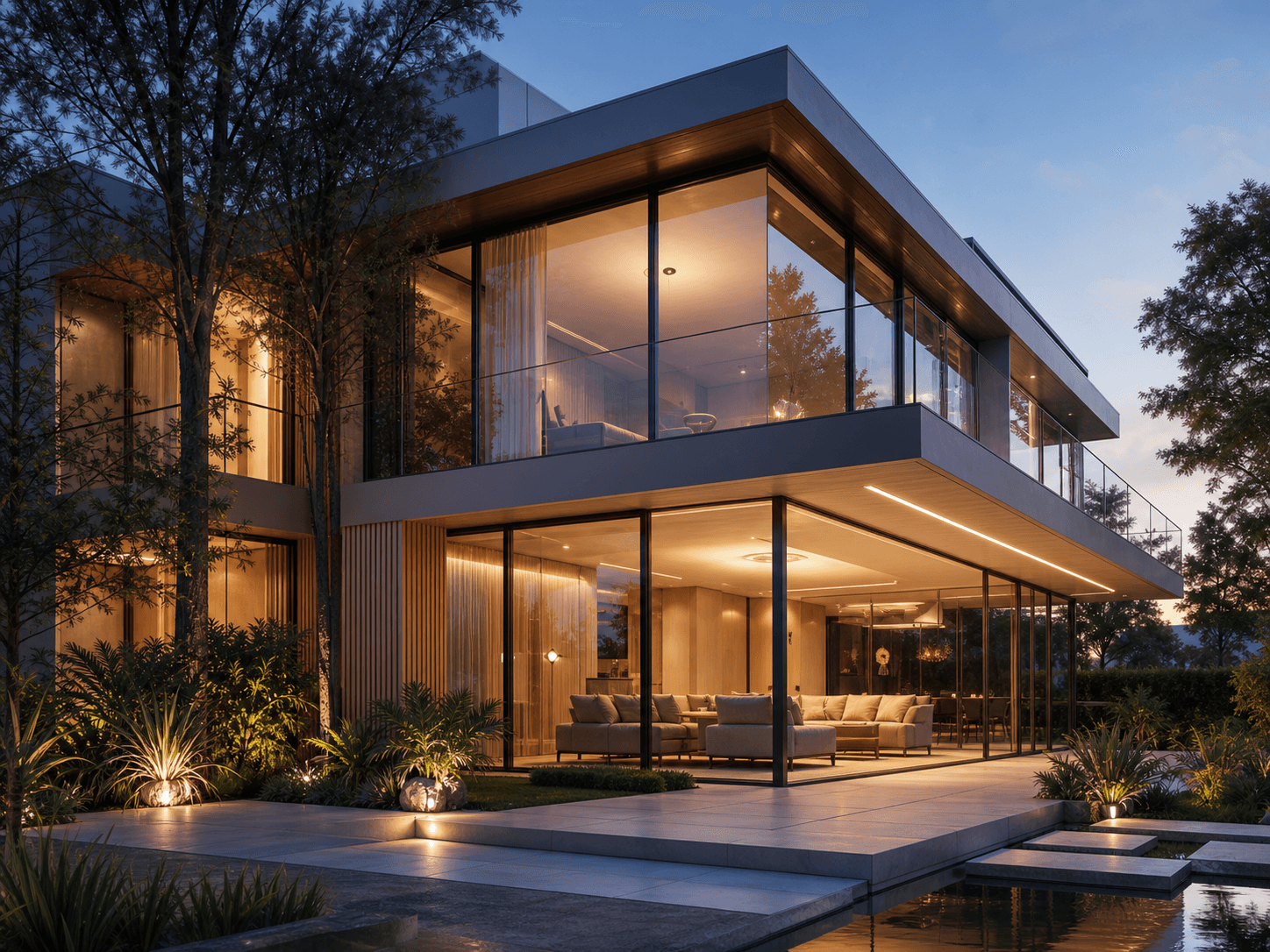 Modern luxury rental apartment exterior